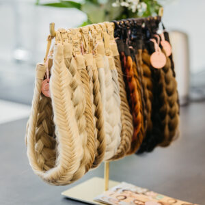 Verschillende Infinity braids op een standaard